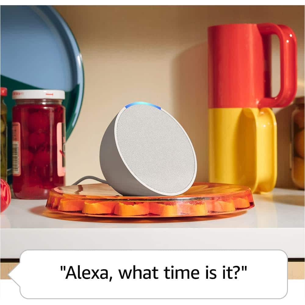 Amazon Echo Pop (1st Gen, 2023 Release) Full Sound Compact Smart Speaker with Alexa, Charcoal