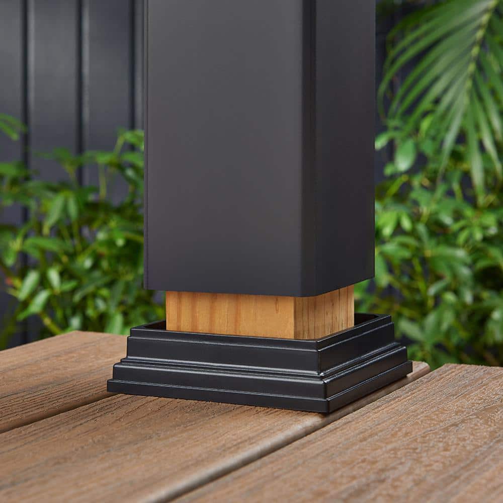 Trex 4 in. x 4 in. Charcoal Black Composite Fence Post Sleeve Skirt