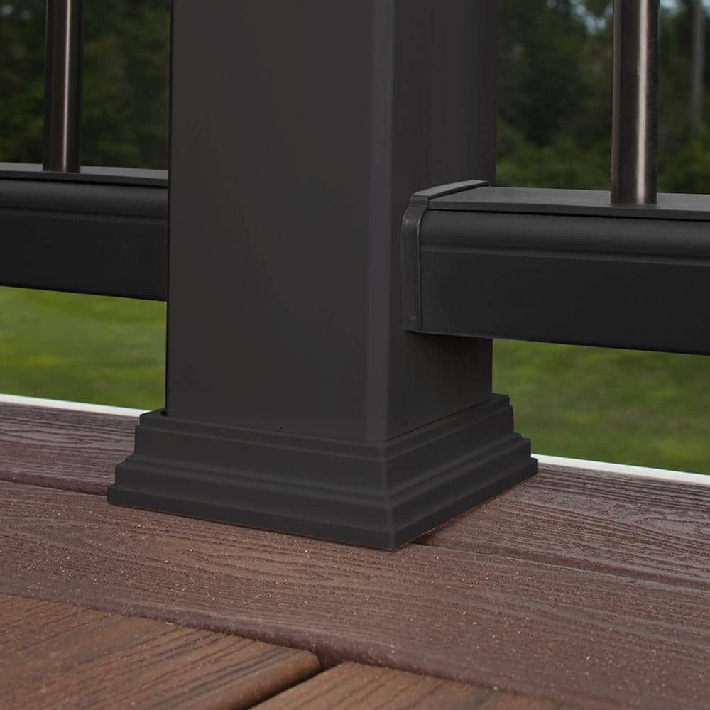 Trex 4 in. x 4 in. Charcoal Black Composite Fence Post Sleeve Skirt