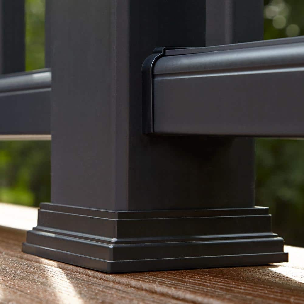 Trex 4 in. x 4 in. Charcoal Black Composite Fence Post Sleeve Skirt