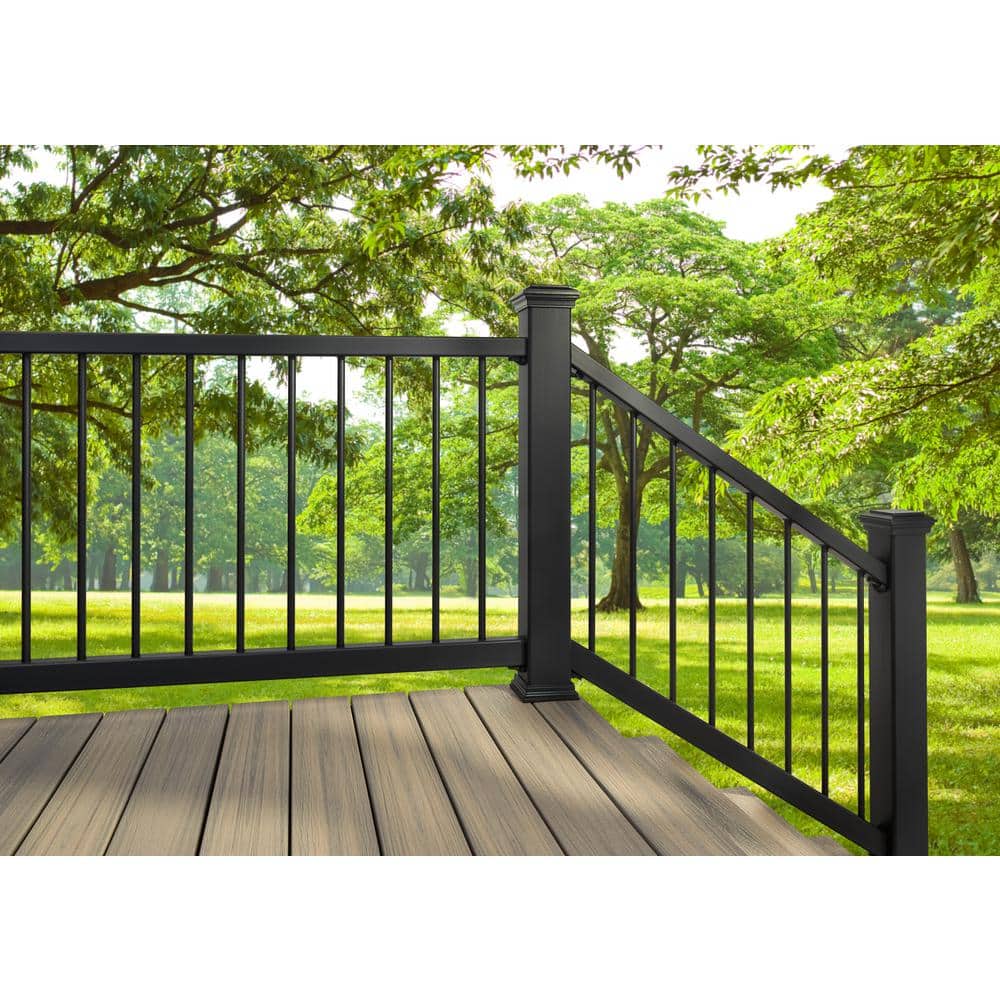Trex 4 in. x 4 in. Charcoal Black Composite Fence Post Sleeve Skirt
