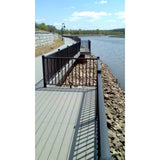 EZ Handrail 3 in. x 3 in. x 38 in. Bronze Aluminum Post with Welded Base