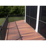 EZ Handrail 3 in. x 3 in. x 38 in. Bronze Aluminum Post with Welded Base