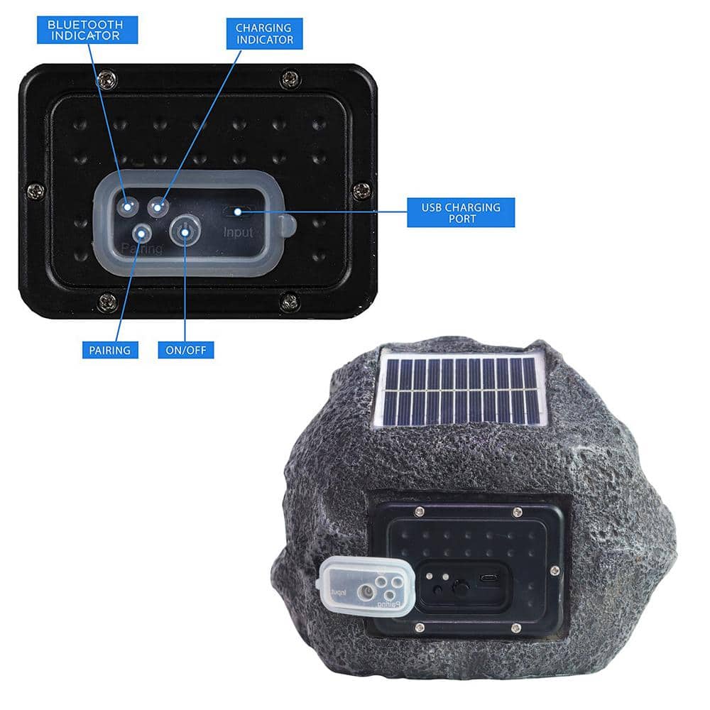Deck Impressions 3.5-Watt x 7 5-Watt Solar Powered Wireless Speaker