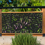 DESIGN VU Bahama 6 ft. x 3 ft. Charcoal Recycled Polymer Decorative Screen Panel, Wall Decor and Privacy Panel