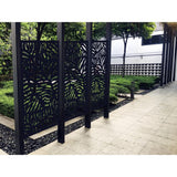 DESIGN VU Bahama 6 ft. x 3 ft. Charcoal Recycled Polymer Decorative Screen Panel, Wall Decor and Privacy Panel