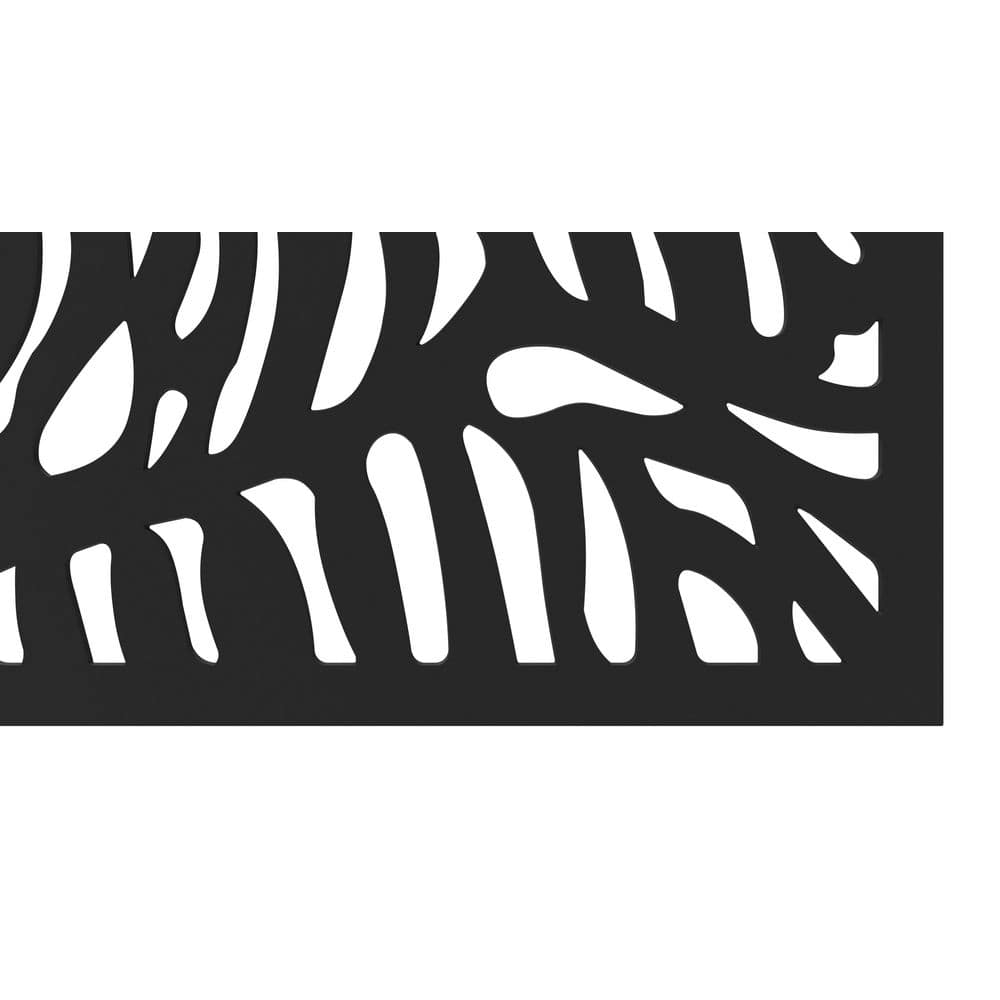 DESIGN VU Bahama 6 ft. x 3 ft. Charcoal Recycled Polymer Decorative Screen Panel, Wall Decor and Privacy Panel