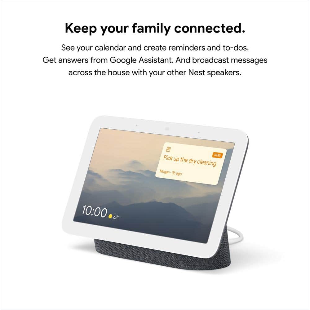 Google Nest Hub 2nd Gen - Smart Home Speaker and 7" Display with Google Assistant - Charcoal