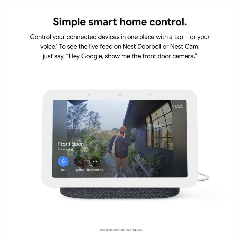 Google Nest Hub 2nd Gen - Smart Home Speaker and 7" Display with Google Assistant - Charcoal