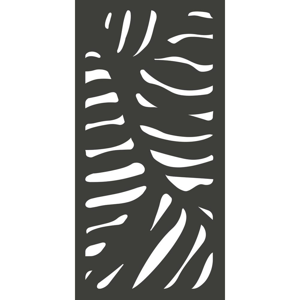 Modinex 4 ft. x 2 ft. Charcoal Gray Decorative Composite Fence Panel in the Cabo Design