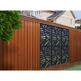 Modinex 4 ft. x 2 ft. Charcoal Gray Decorative Composite Fence Panel in the Cabo Design