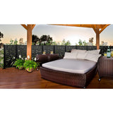 Modinex 4 ft. x 2 ft. Charcoal Gray Decorative Composite Fence Panel in the Cabo Design