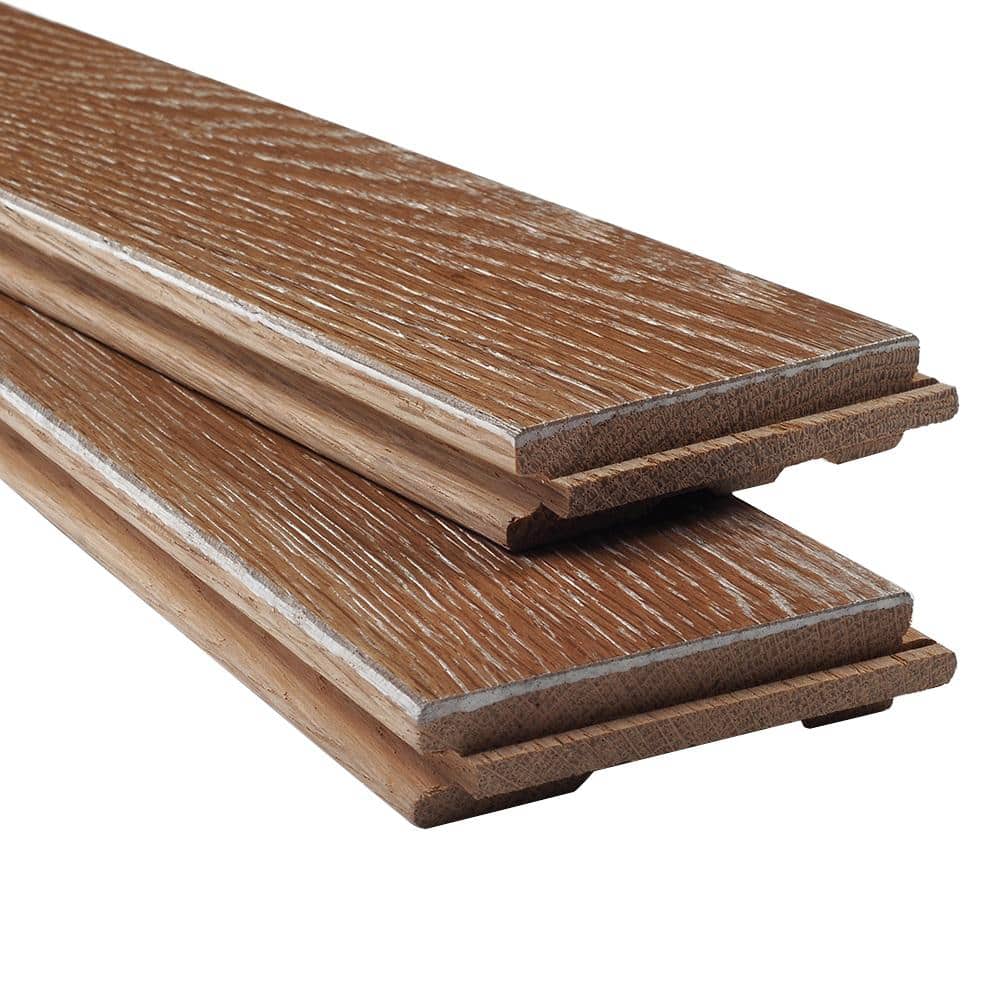 Blue Ridge Hardwood Flooring Charleston Sand Oak 3/4 in. T x 3 in. W Wire Brushed Solid Hardwood Flooring (24 sq. ft./Case)