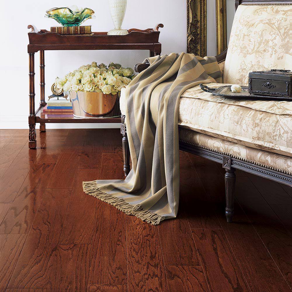 Bruce Town Hall Cherry Oak 3/8 in. T x 3 in. W T+G Smooth Engineered Hardwood Flooring (31.5 sq.ft./ctn)
