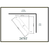 3/4 in. x 4-1/2 in. x 8 ft. Hardwood Stained Cherry Crown Moulding