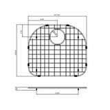 CHESHIRE 18.7 in. x 16.5 in. Stainless Steel Bottom Grid
