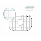 CHESHIRE 18.7 in. L x 13 in. W Stainless Steel Sink Bottom Grid