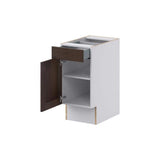 J COLLECTION Lincoln Chestnut Solid Wood Assembled 15 in. W x 32.5 in. H x 23.75 in. D Accessible ADA Base Cabinet with 1 Drawer