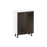 J COLLECTION Lincoln Chestnut Solid Wood Assembled Shallow Base Kitchen Cabinet with 2 Doors (24 in. W x 34.5 in. H x 14 in. D)