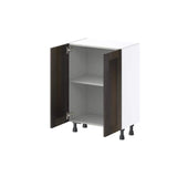 J COLLECTION Lincoln Chestnut Solid Wood Assembled Shallow Base Kitchen Cabinet with 2 Doors (24 in. W x 34.5 in. H x 14 in. D)