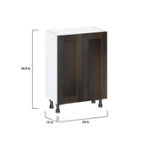 J COLLECTION Lincoln Chestnut Solid Wood Assembled Shallow Base Kitchen Cabinet with 2 Doors (24 in. W x 34.5 in. H x 14 in. D)