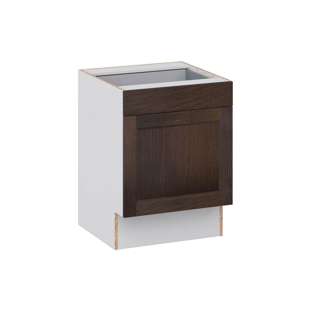 J COLLECTION Lincoln Chestnut Solid Wood Assembled 24 in. W x 32.5 in. H x 23.75 in. D Accessible ADA Base Cabinet with 1 Drawer