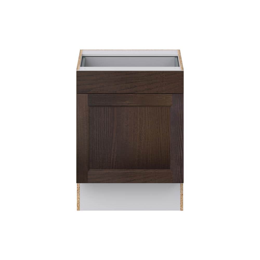 J COLLECTION Lincoln Chestnut Solid Wood Assembled 24 in. W x 32.5 in. H x 23.75 in. D Accessible ADA Base Cabinet with 1 Drawer
