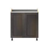 J COLLECTION Lincoln Chestnut Solid Wood Assembled Base Kitchen Cabinet with 3-Inner Drawers (33 in. W x 34.5 in. H x 24 in. D)