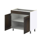 J COLLECTION Lincoln Chestnut Solid Wood Assembled Base Kitchen Cabinet for Cooktop with False Front 36 in.W x 34.5 in. H x 24 in. D