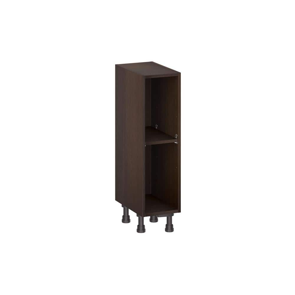 J COLLECTION Lincoln Chestnut Solid Wood Assembled Base Open Kitchen Cabinet (9 in. W X 30 in. H X 14 in. D)
