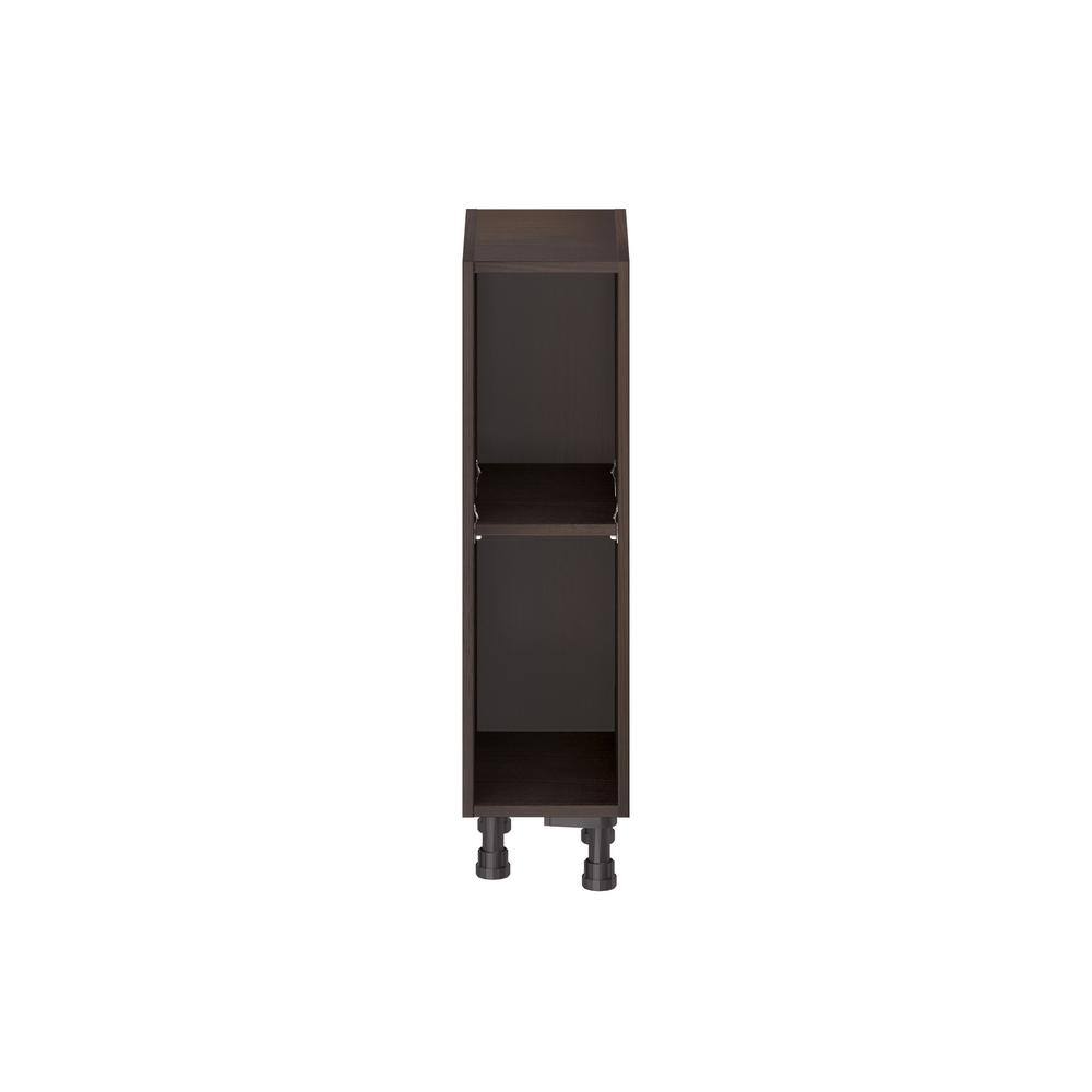 J COLLECTION Lincoln Chestnut Solid Wood Assembled Base Open Kitchen Cabinet (9 in. W X 30 in. H X 14 in. D)