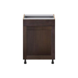 J COLLECTION Lincoln Chestnut Solid Wood Assembled 24 in. W x 34.5 in. H x 21 in. D Vanity Base Cabinet with 1 Drawer