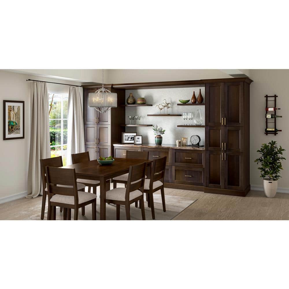 J COLLECTION Lincoln Chestnut Solid Wood Assembled 15 in. W x 30 in. H x 21 in. D Vanity ADA Drawer Base Cabinet with 3 Drawers