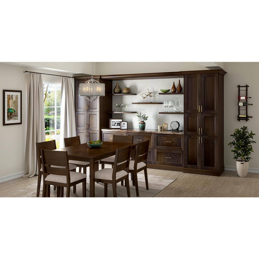 J COLLECTION Lincoln Chestnut Solid Wood Assembled 24 in. W x 34.5 in. H x 21 in. D Vanity Drawer Base Cabinet with 3Drawers
