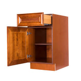 LIFEART CABINETRY Cambridge Assembled 12x34.5x24 in. Base Cabinet with 1 Door and 1 Drawer in Chestnut