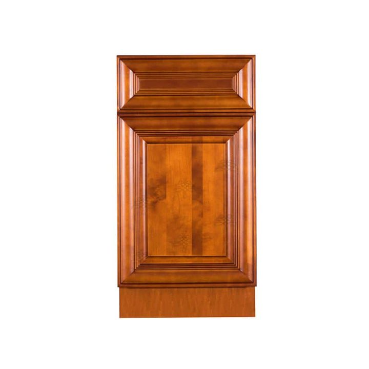 LIFEART CABINETRY Cambridge Assembled 12x34.5x24 in. Base Cabinet with 1 Door and 1 Drawer in Chestnut