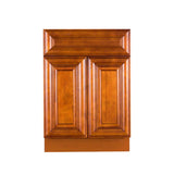 LIFEART CABINETRY Cambridge Assembled 24x34.5x24 in. Base Cabinet with 2 Doors and 1 Drawer in Chestnut