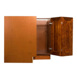 LIFEART CABINETRY Cambridge Assembled 33 in. x 34.5 in. x 24 in. Base Lazy Susan Cabinet in Chestnut