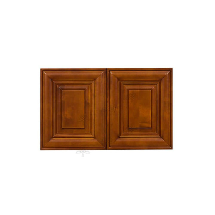 LIFEART CABINETRY Cambridge Assembled 24x12x12 in. Wall Cabinet with 2 Doors No Shelf in Chestnut