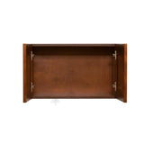 LIFEART CABINETRY Cambridge Assembled 36x18x12 in. Wall Cabinet with 2 Doors No Shelf in Chestnut