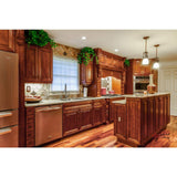 LIFEART CABINETRY Cambridge Assembled 24 in. x 30 in. x 12 in. Wall Diagonal Corner Cabinet with 1-Door 2-Shelves in Chestnut