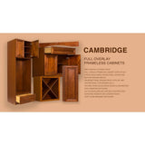LIFEART CABINETRY Cambridge Assembled 24 in. x 42 in. x 12 in. Wall Diagonal Mullion-Door Cabinet with 1-Door 3-Shelves in Chestnut