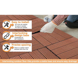WRIGHTMASTER 0.98ft. x 0.98ft. Quick Deck Wood & Plastic Composite Interlocking Deck Tile in Chestnut (19 sq. ft. per Box)