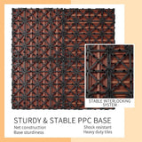 WRIGHTMASTER 0.98ft. x 0.98ft. Quick Deck Wood & Plastic Composite Interlocking Deck Tile in Chestnut (19 sq. ft. per Box)