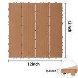 WRIGHTMASTER 0.98ft. x 0.98ft. Quick Deck Wood & Plastic Composite Interlocking Deck Tile in Chestnut (19 sq. ft. per Box)