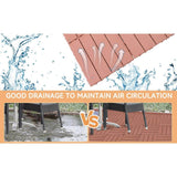 WRIGHTMASTER 0.98 ft. x 0.98 ft. Quick Deck PVC Plastic Interlocking Deck Tile in Chestnut (42 sq. ft. Per Box)