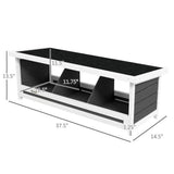 Wood Chicken Nesting Box, 3 Hole Chicken Boxes Laying Eggs Equipment with Asphalt Roof, Fits Up to 3-Hens, Gray