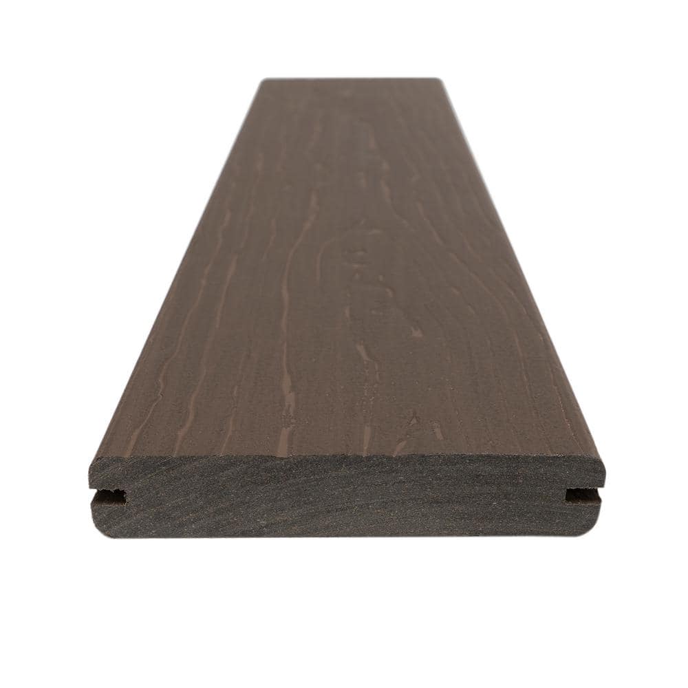 MoistureShield Vision CoolDeck Cold Brew 1 in. x 5.4 in. x 20 ft. Grooved Capped Composite Decking 10-Piece H-Pack
