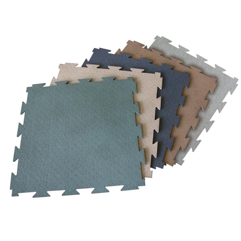 Rubber-Cal Terra-Flex 1/4 in. x 24 in. x 24 in. Chocolate Interlocking Rubber Mat (5-Pack, 20 sq. ft.)