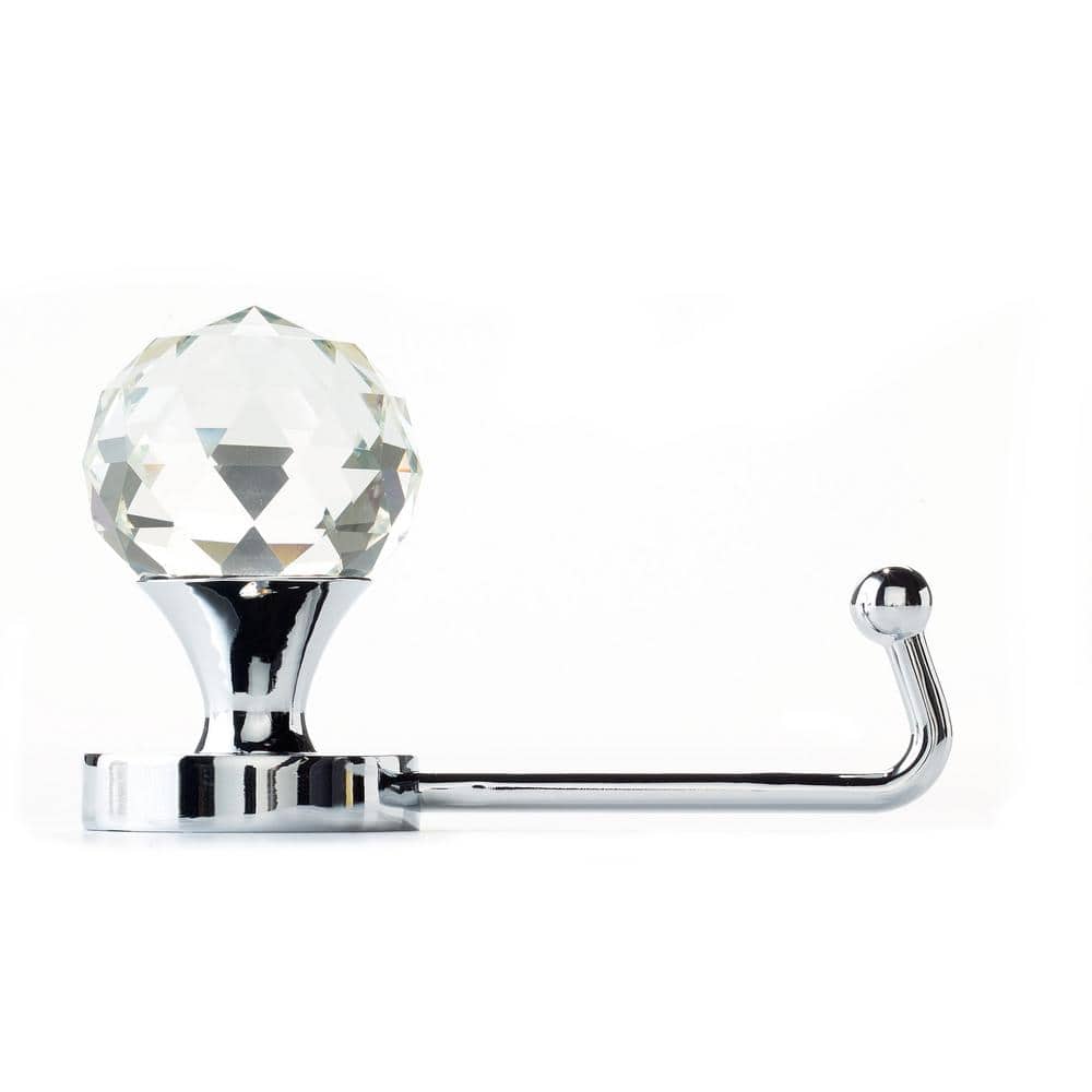 Richelieu 4-1/16 in. (103 mm) Crystal and Chrome Decorative Wall Hook